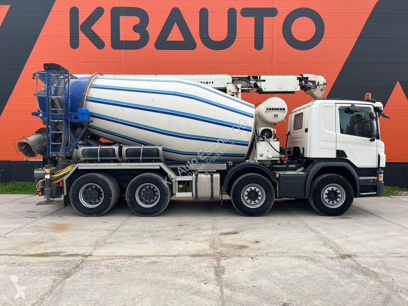 Lastbil Scania P 410 8x4 IEBHERR 9 m3 +...