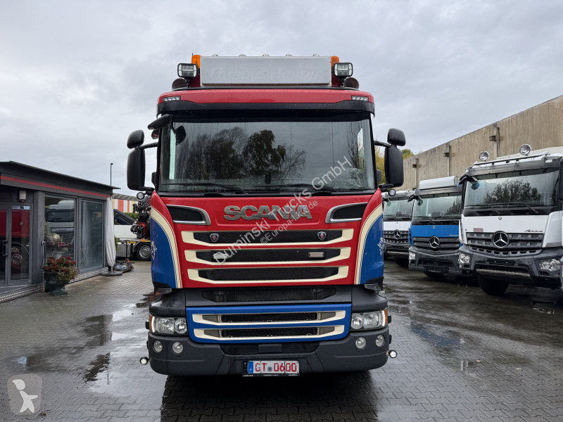 شاحنة Scania R580 V8 8X4 Kipper Kran Palfinger...
