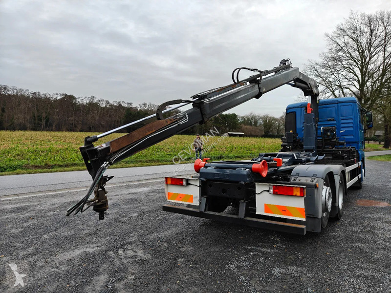 شاحنة MAN 26.400 Container Hyvalift Crane HIAB 144