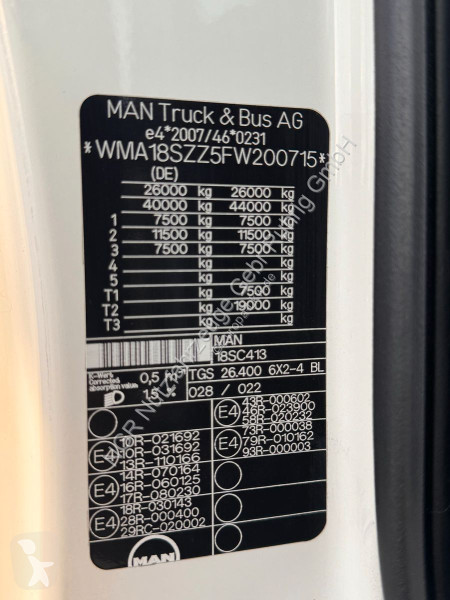 شاحنة MAN 26.400 6X2 Meiller  16 mit Funk guter...