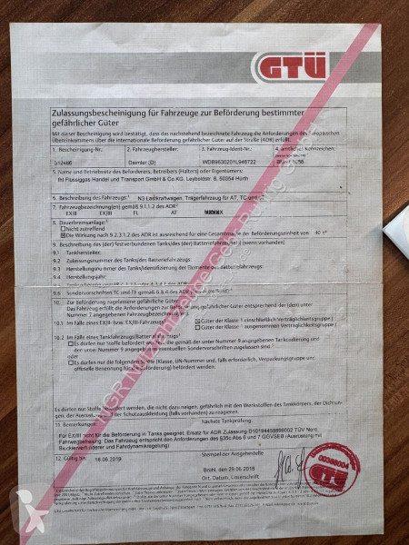 شاحنة Mercedes 2536 ADR Valid &...