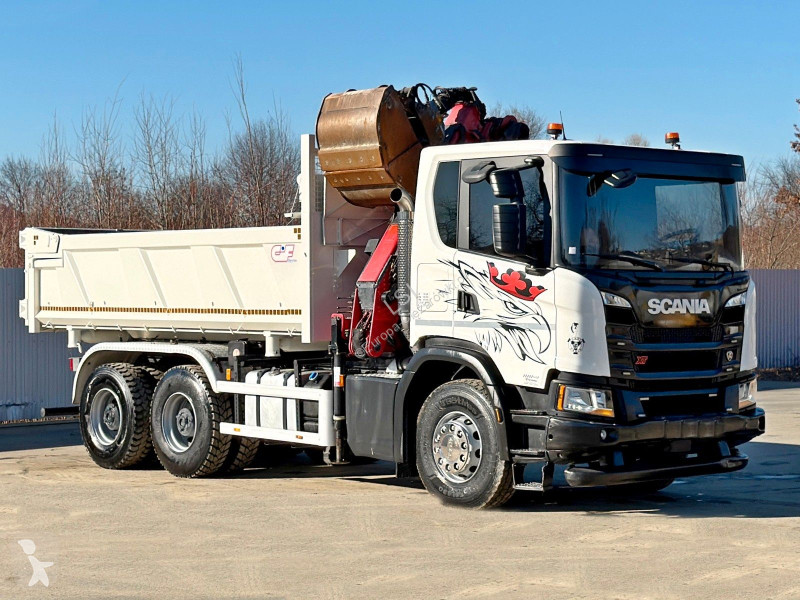 شاحنة Scania 410 Kipper 4,90m * HMF 1643 + FUNK...