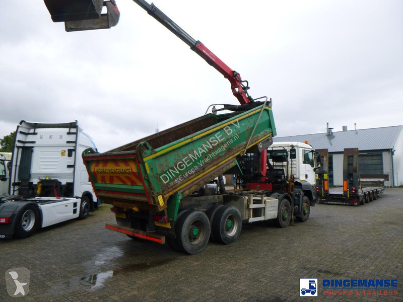 شاحنة MAN 35.400 8X4 RHD tipper + Palfinger...