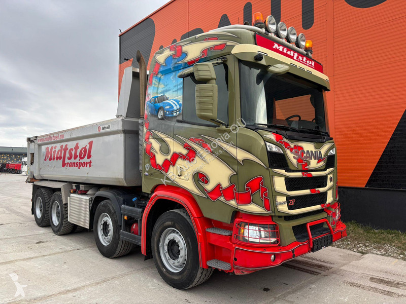 شاحنة Scania R 520 8x4 RETARDER / FU STEE / BOX...