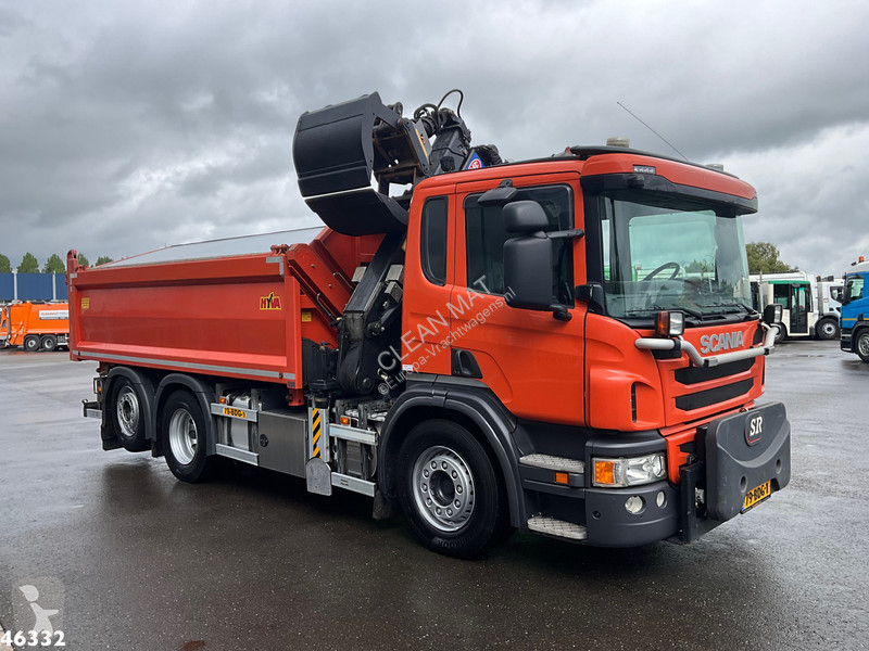 شاحنة Scania 320 HMF 14 Tonmeter Z-kraan Just...