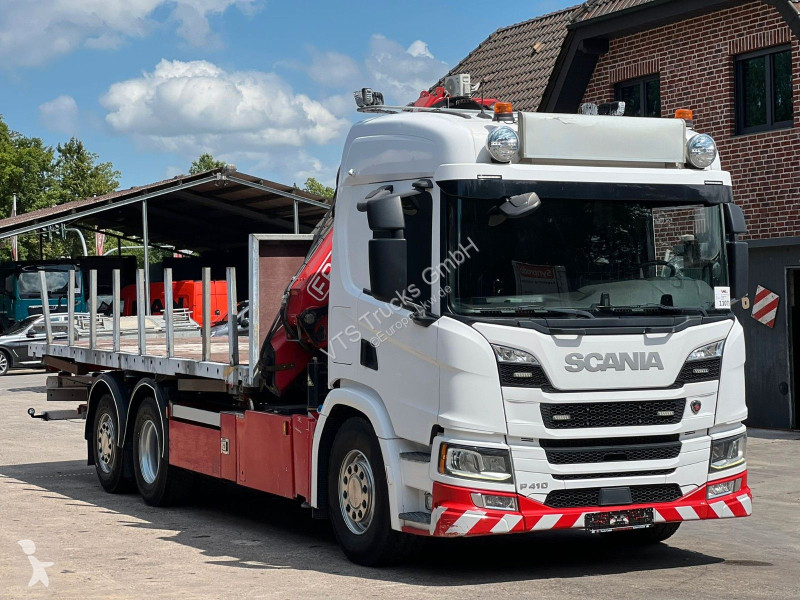 شاحنة Scania 410 6x2 BDF-ritsche mit Fassi...