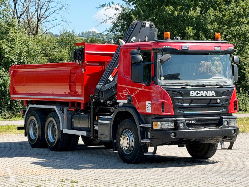 Kran Scania P 410 Kipper 4,95m * KRAN/FUNK +...