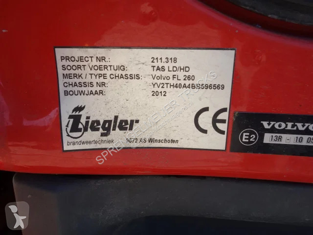 شاحنة Volvo FL 260 PK ZIEGLER PUMP EURO5