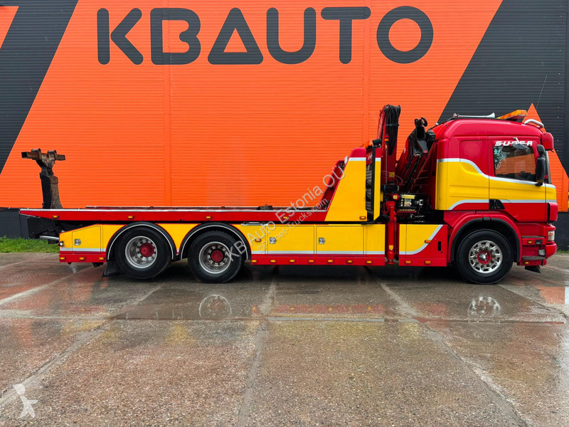 شاحنة Scania P 114 6x2 SWS PF100 / 2x 5 ton+10...