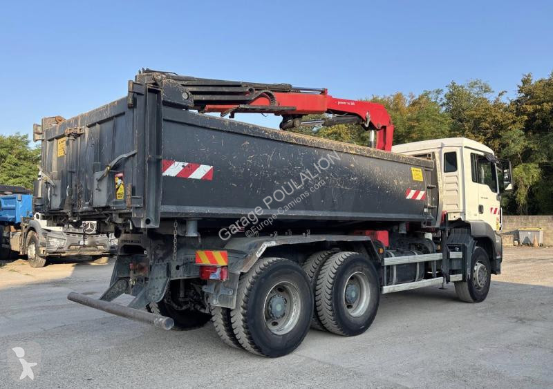 شاحنة MAN BI-BENNE MARREL + grue HMF 1310K3...