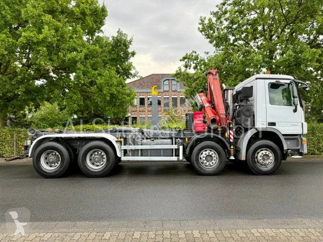 Camion Mercedes 3241 8x4/Abrollkipper+Fassi...