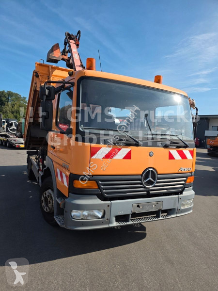 Camion Mercedes 1218 / Kipper+Kran / load...