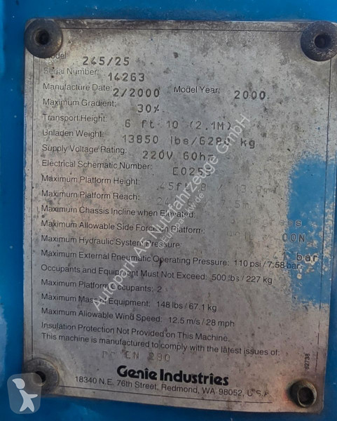 Camion  Genie Z45 / 25 Gelenkarbeitsbühne Bühne