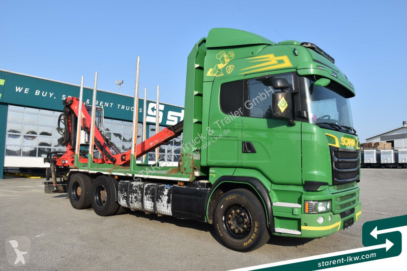 Camion Scania R580 V8 6x4 alfinger Kabinenkran...