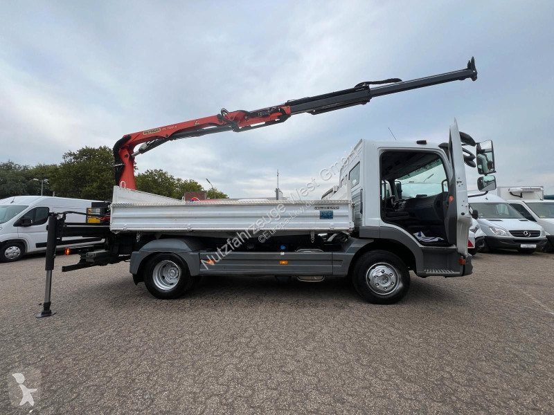 Camion Mercedes 818 Meiller Kipper Palfinger Kran