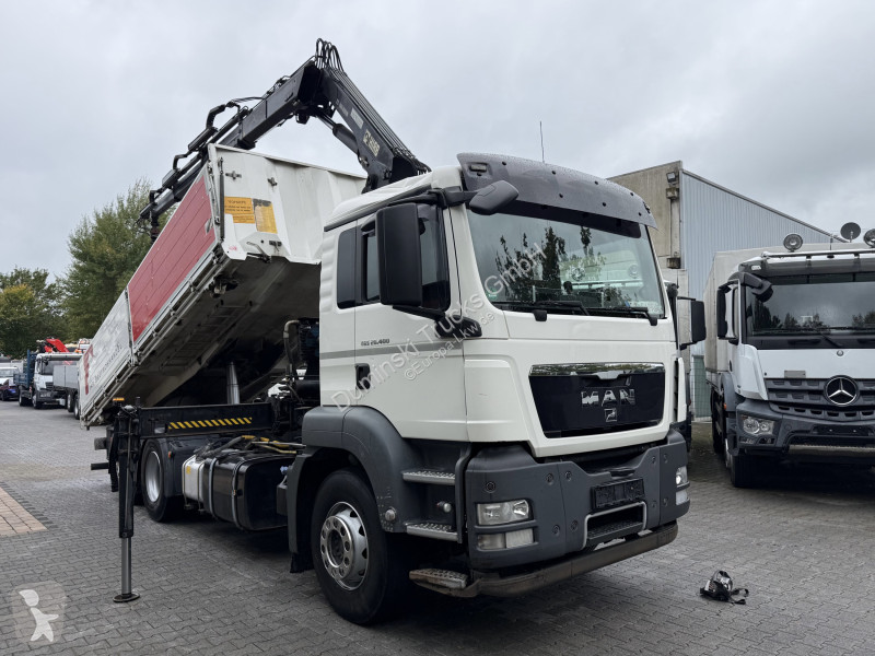 Camión MAN TGS 26.400 6X2 Kipper mit Kran Hiab...