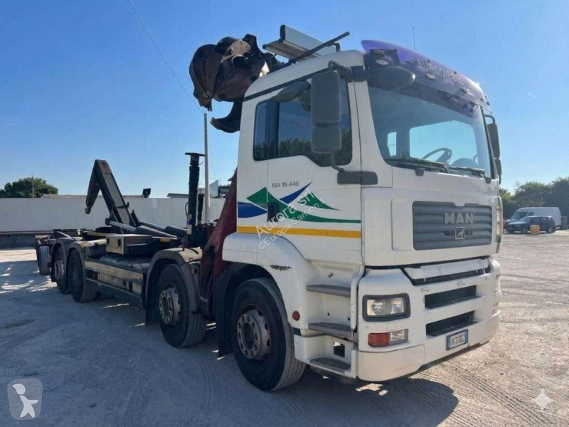 Camion MAN TGA 35.440 USATO SCARRABILE CON GRU...