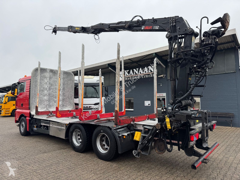 Lastbil MAN 33.500  6x4 Holztransporter Kran...