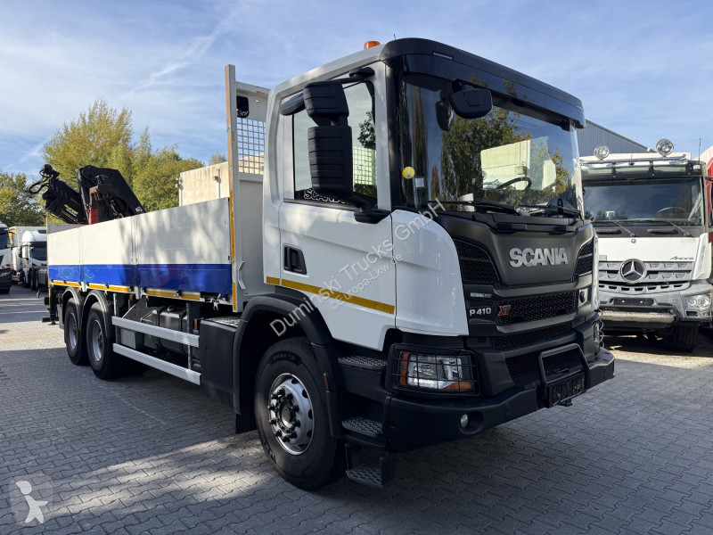 Lastbil Scania P410 XT 6X4 Kran Hiab X-HiDuo 188-4