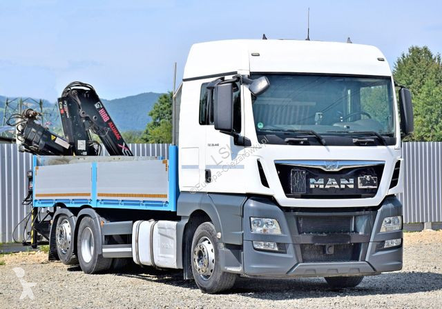 Lastbil MAN TGX Pritsche 6,20 m+HIAB 122...
