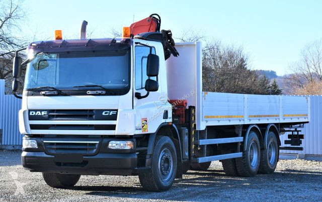 Kamion DAF 75360 Pritsche 7,95 m + KRAN / FUNK...