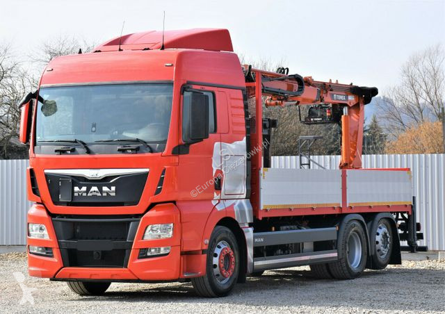 Lastbil MAN TGX Pritsche 6,60 m*TEREX 135.2-A11