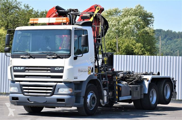 Vrachtwagen DAF 85340 * ABROLLKIPPER + KRAN