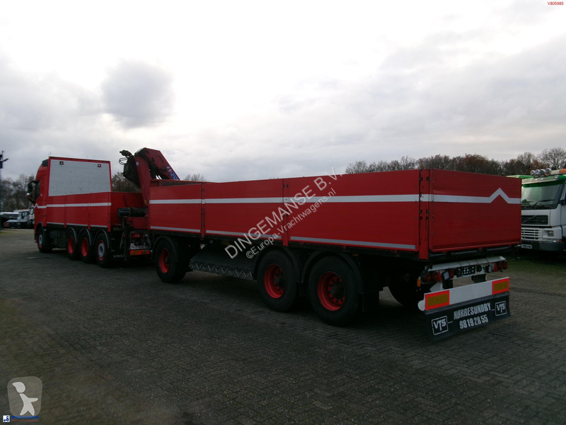 Camion Volvo Plateau F12 Fh 500 8x4 + Hmf 2120-k4 + Drawbar Trailer 