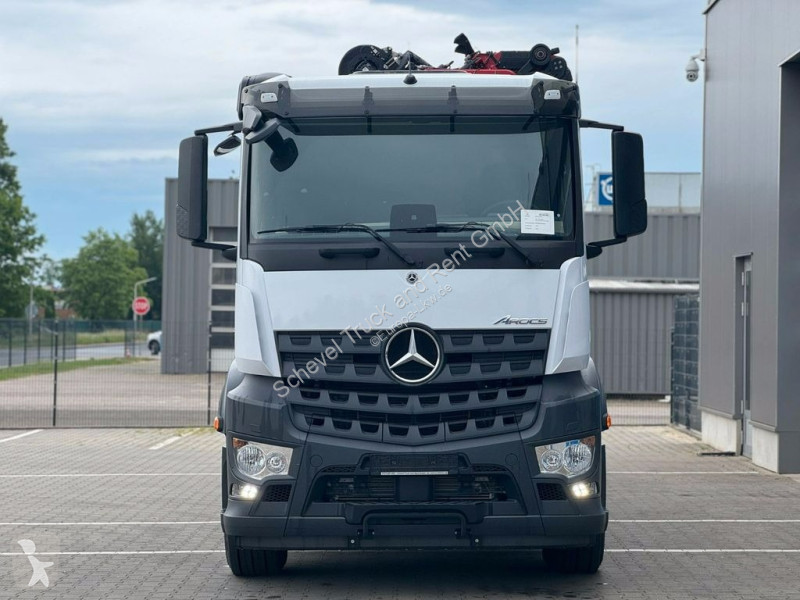 Camion Mercedes Arocs 3251 Containerpritsche Mit HMF 7020 + JIB 8x4 ...