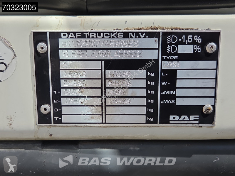 شاحنة DAF 250 4X2 16t Automatic Tailgate Euro 6