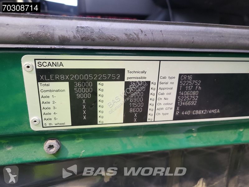 شاحنة Scania R440 8X2 alfinger Q150Z82 Kran...