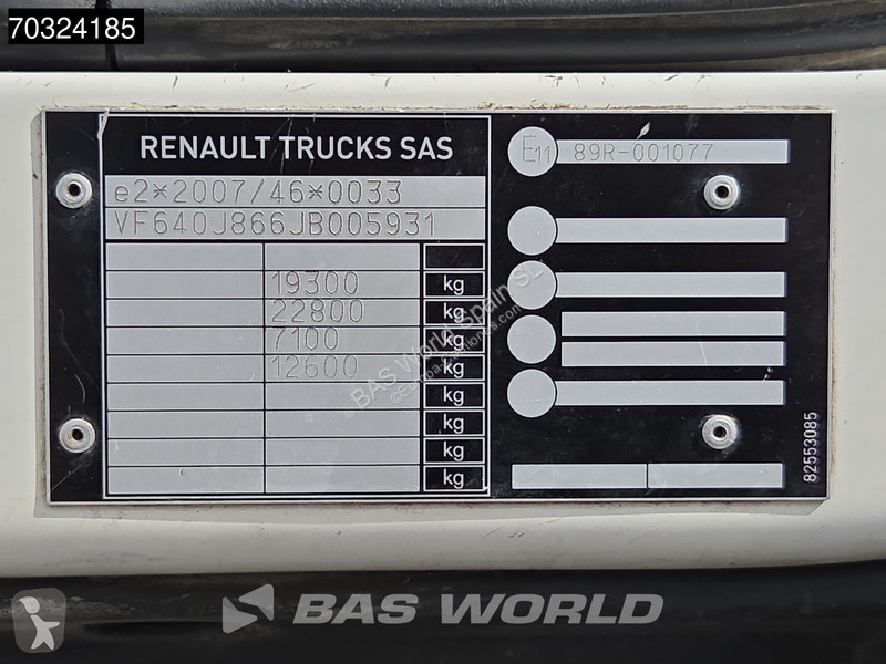 شاحنة Renault D 280 D 4X2 18t Cambio Automático...