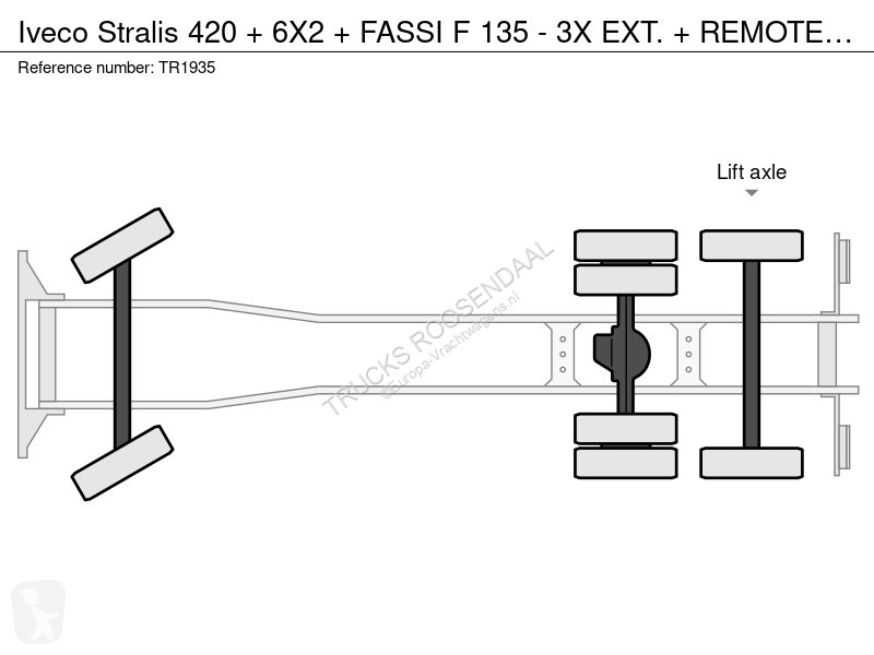 شاحنة Iveco 420 + 6X2 + FASSI F 135 - 3X EXT. +...