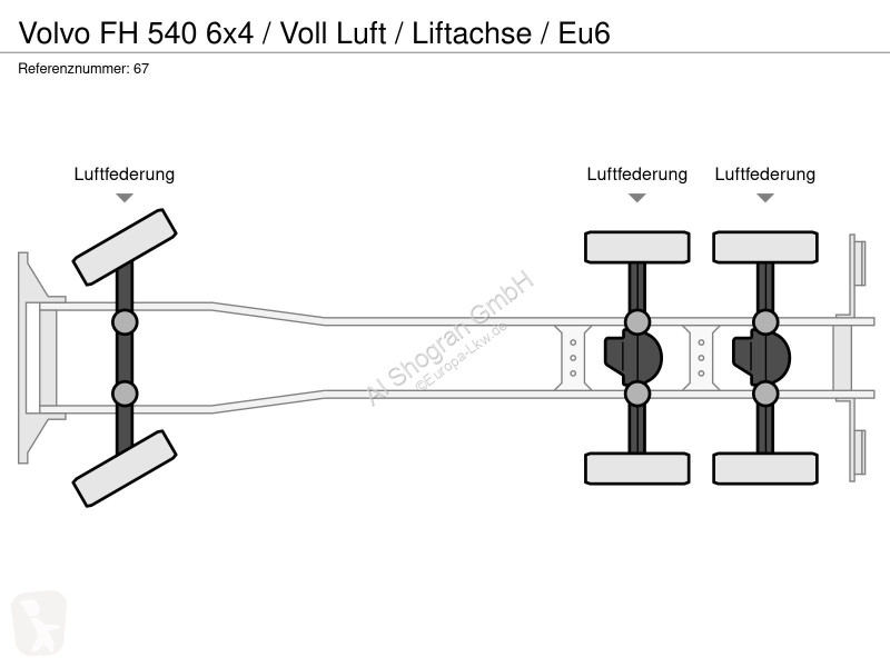Volvo 540 6x4 / Voll Luft / Liftachse / Eu6 truck