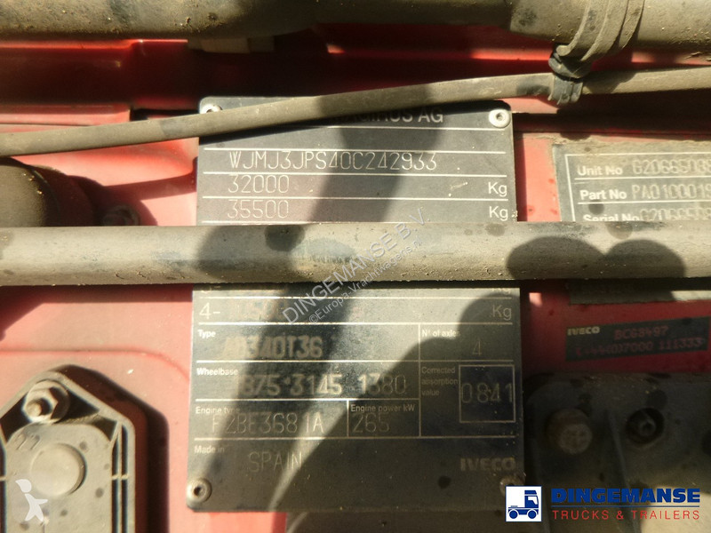 Kamion Iveco AD340T36 8x4 RHD tipper + HMF 1244 Z1