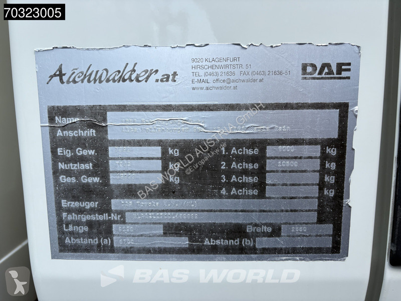 شاحنة DAF 250 4X2 16t Automatic Tailgate Euro 6