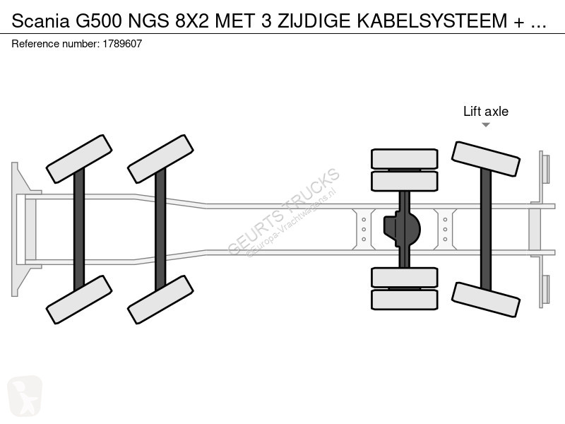 Camion Scania G500 NGS 8X2 MET 3 ZIJDIGE...