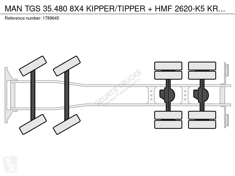 Kamion MAN 35.480 8X4 KIPPER/TIPPER + HMF...