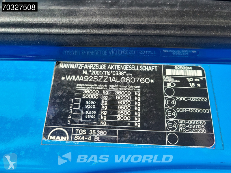شاحنة MAN 35.360  8X4 Palfinger Q170Z95TR...