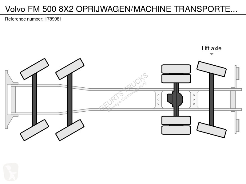 Camion Volvo 500 8X2 OPRIJWAGEN/MACHINE...