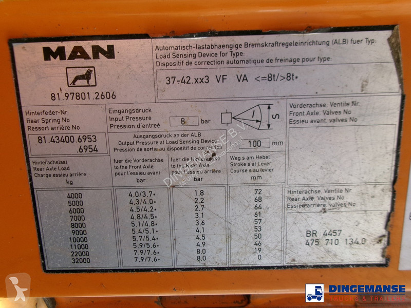 Camion MAN 8x4 Euro 2 vacuum tank ADR 15 m3 / 2...