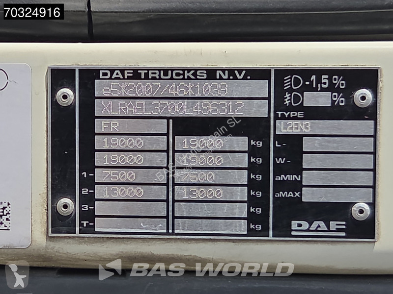 شاحنة DAF 320 4X2 19t Caja de 8,44m Plataforma...