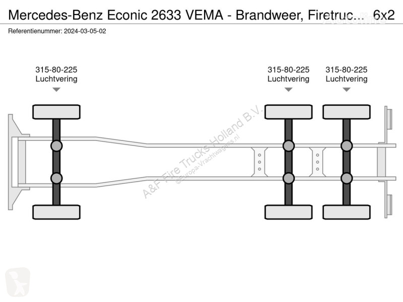 Camion Mercedes 2633 VEMA - Brandweer,...