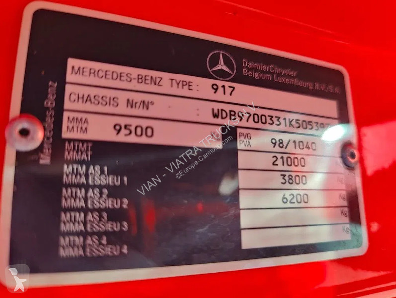 Kamion Mercedes 917 F 4X2 1500L Tank + Pump...