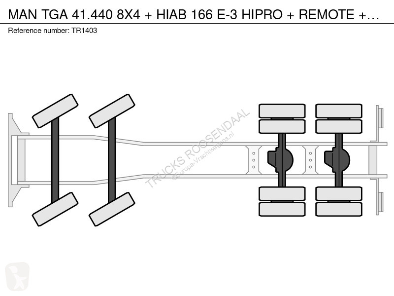 Camión MAN 41.440 8X4 + HIAB 166 E-3 HIPRO +...