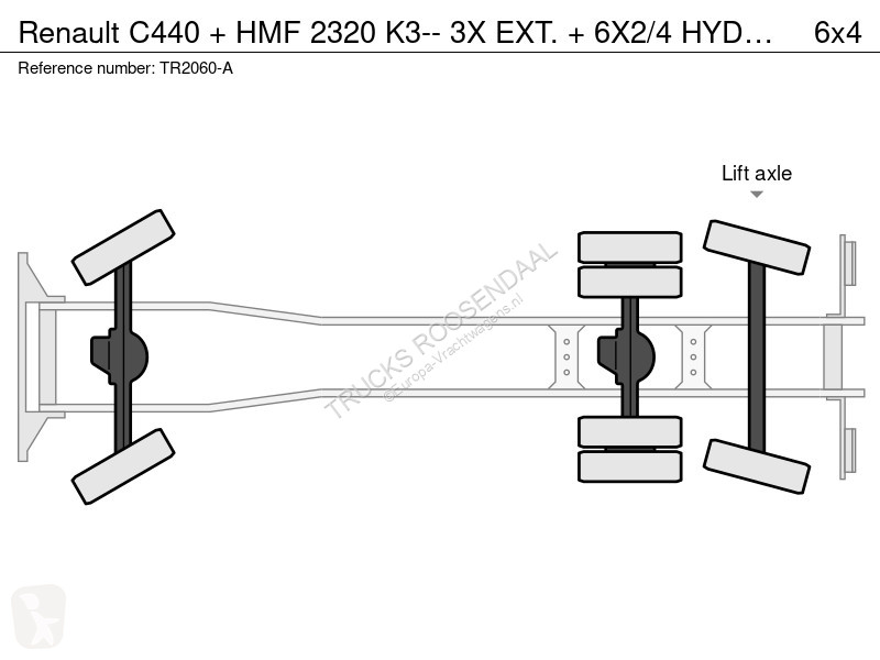 Kamion Renault C440 + HMF 2320 K3-- 3X EXT. +...