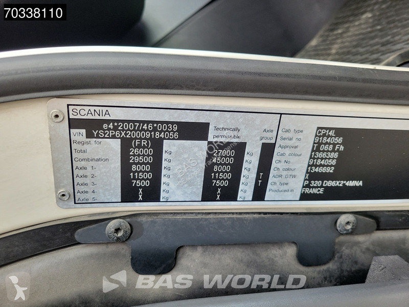Scania P320 P 6X2 3000kg adebordwand...