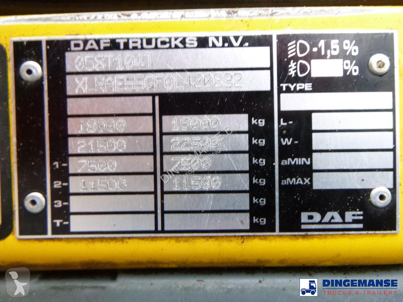 شاحنة DAF 55220 4X2 RHD Whale vacuum tank 8.1 m3