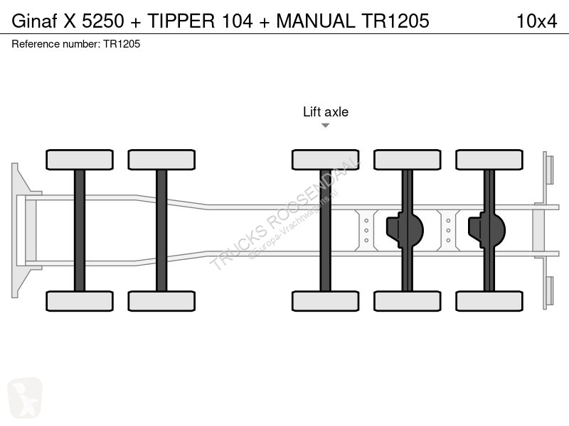 شاحنة Ginaf X 5250 + TIPPER 104 + MANUAL