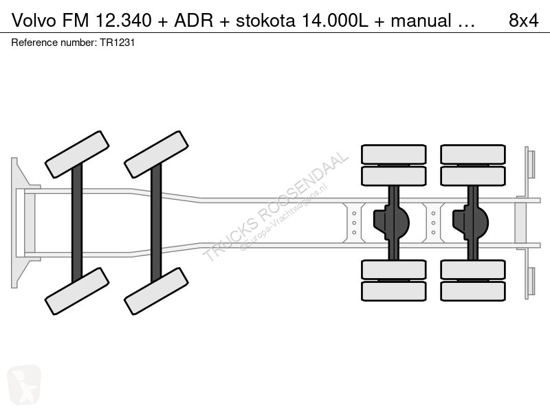 شاحنة Volvo 12340 + ADR + stokota 14.000L + manual